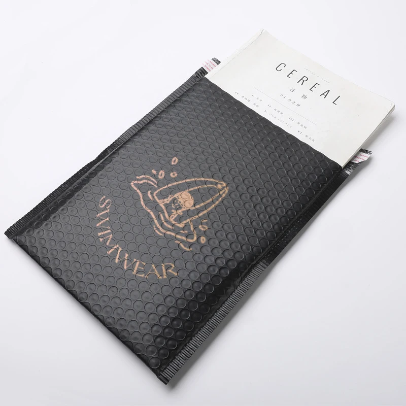 Stock Sizes Waterproof Padded Envelopes Black Bubble Mailers Customized Logo Self Seal Protective Packaging Poly Bubble Bags