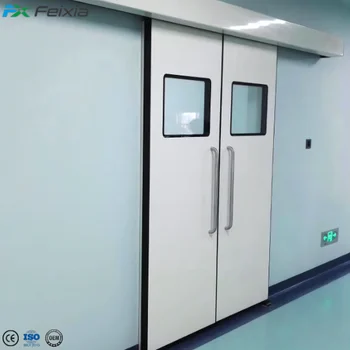 Aluminum Automatic Hermetic Air Tight Double Sliding Medical Operating Room Cleanroom Door