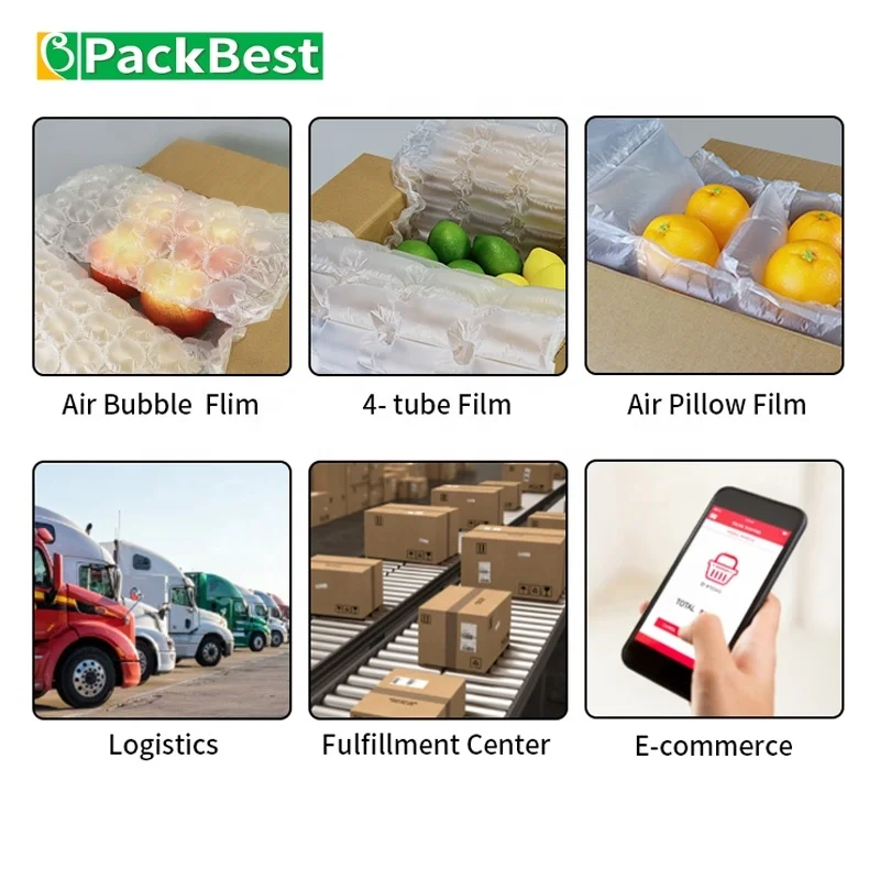 High Performance Bag Automatic Column Inflation Pillow Maker Cushion Void Fill Air Packaging Machine