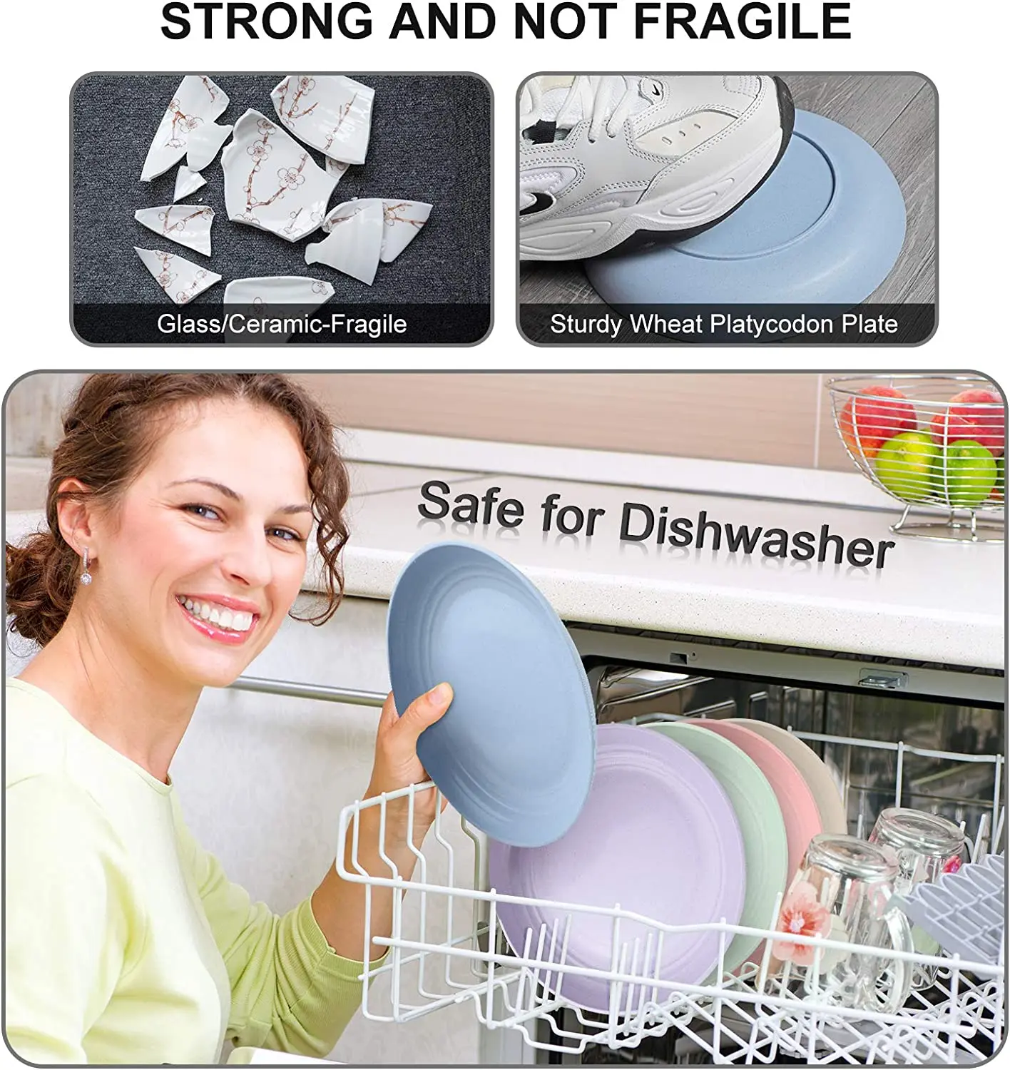 Lightweight Plates Bowls Cups Dishes Dinnerware Dinner Set Camping Bags