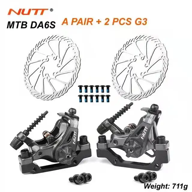Тормоза для горного велосипеда NUTT DA6S 160 мм с двойным поршневым приводом