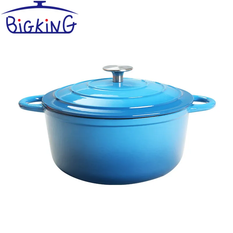 26cm Enameled Cast Iron Dutch Oven With Lid 4L Saucepan Heavy Soup