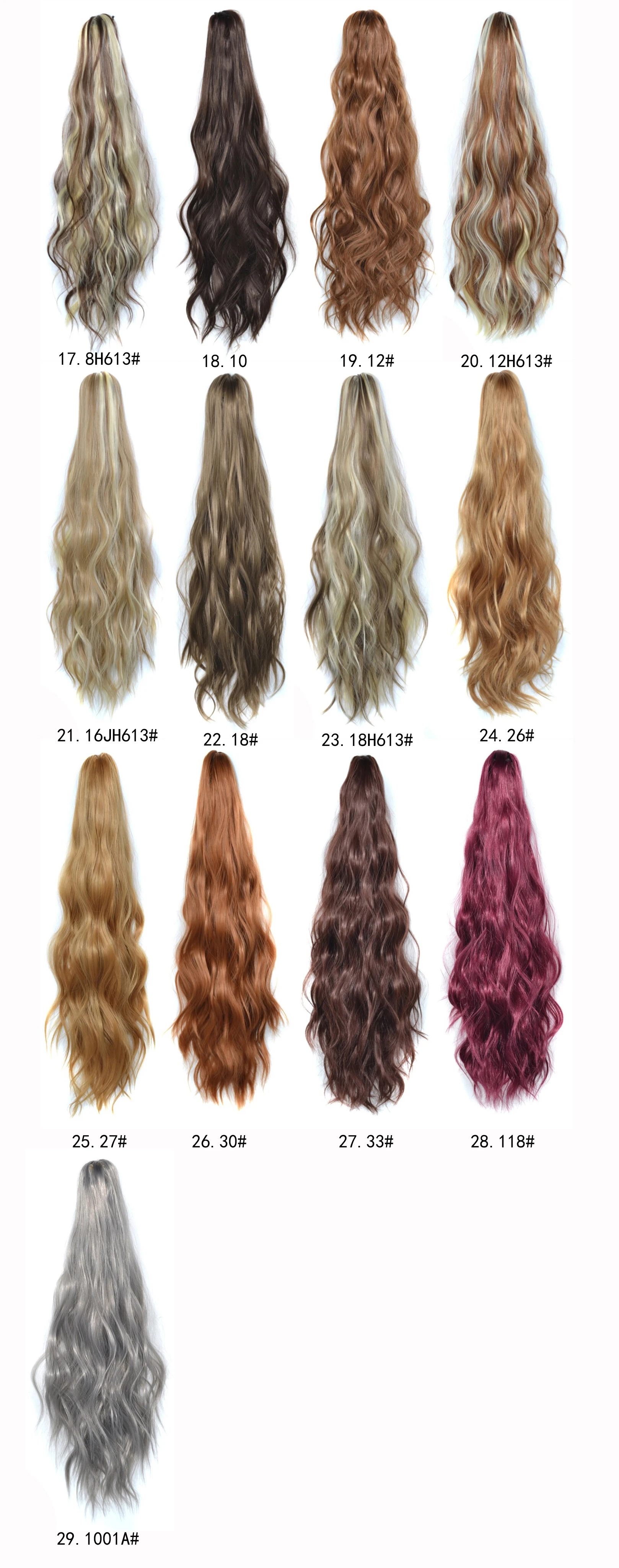 Заводская цена, Лидер продаж, наращивание конского хвоста, когти, длинные волнистые кудрявые накладные волосы, наращивание волос, синтетические волосы для женщин 2020