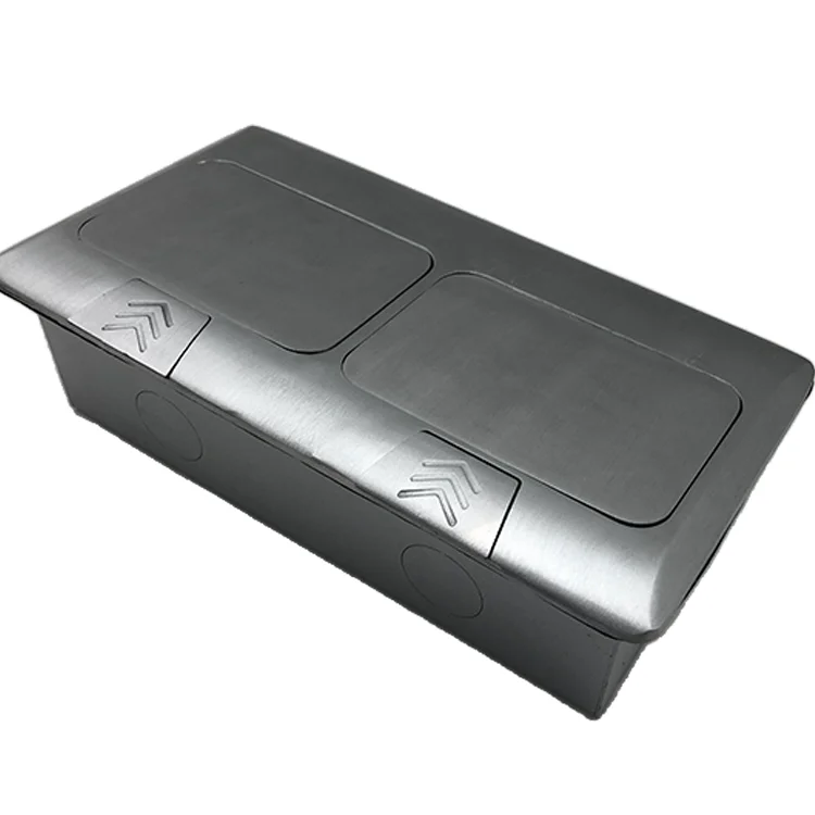 Office Home UK Power Pop-up Floor Outlet Plate Duplex Ground Outlet Data Socket Receptacle Computer Aluminum Alloy