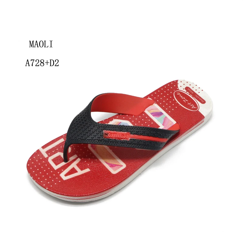 Wholesale Factory Fashion Boys Chappal PVC Hawaiian House Slippers Outdoor Men Flip Flops