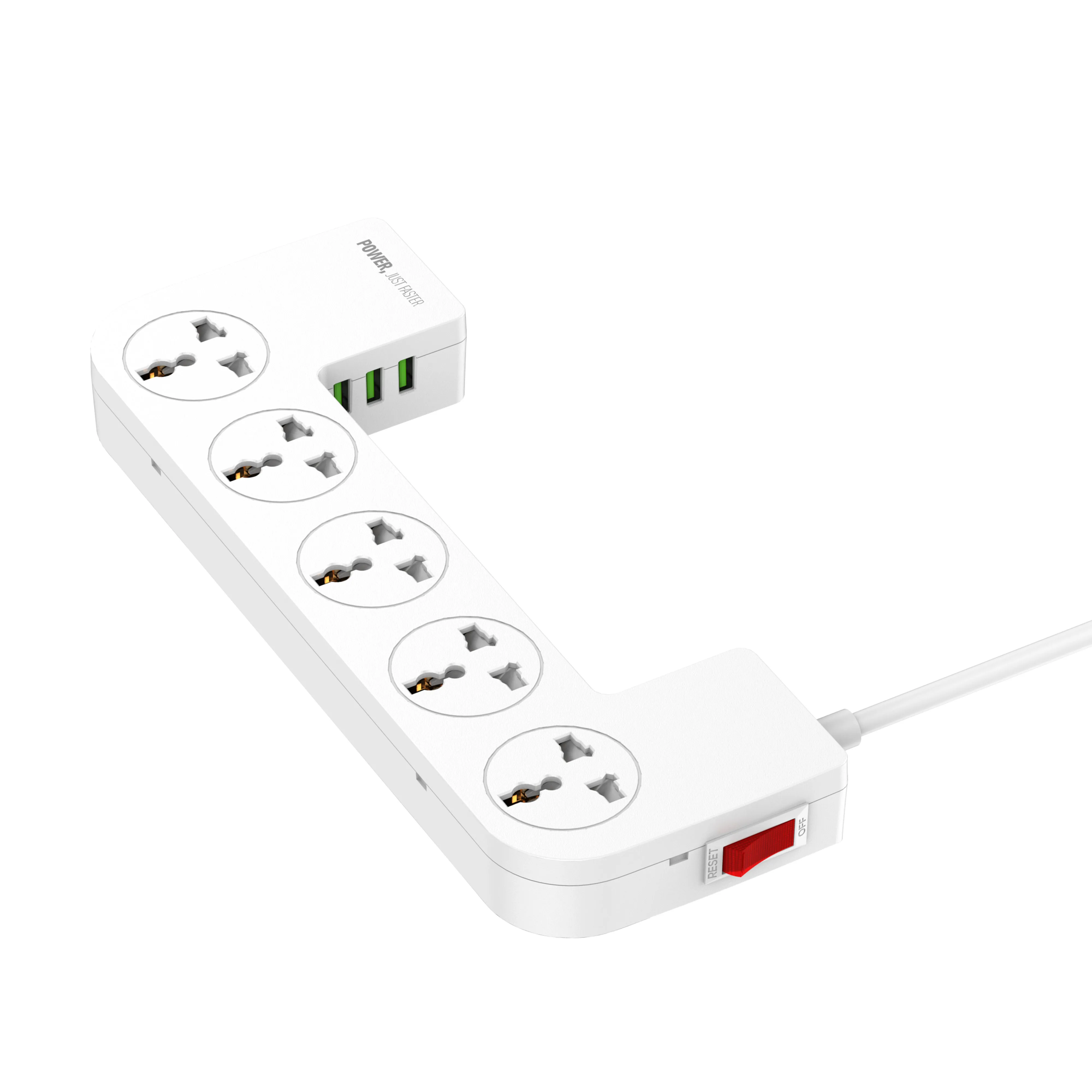 Универсальный блок питания LDNIO SC5309 с 5 розетками и 3 USB-портами