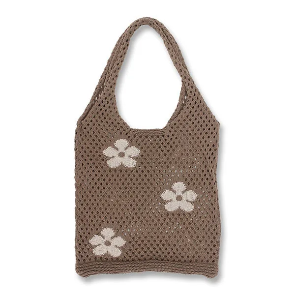 Crochet Tote Bag Aesthetic Y2K Cute Hippie Bag Indie Hollow Out Shoulder  Handbags Purse Accessories for Women