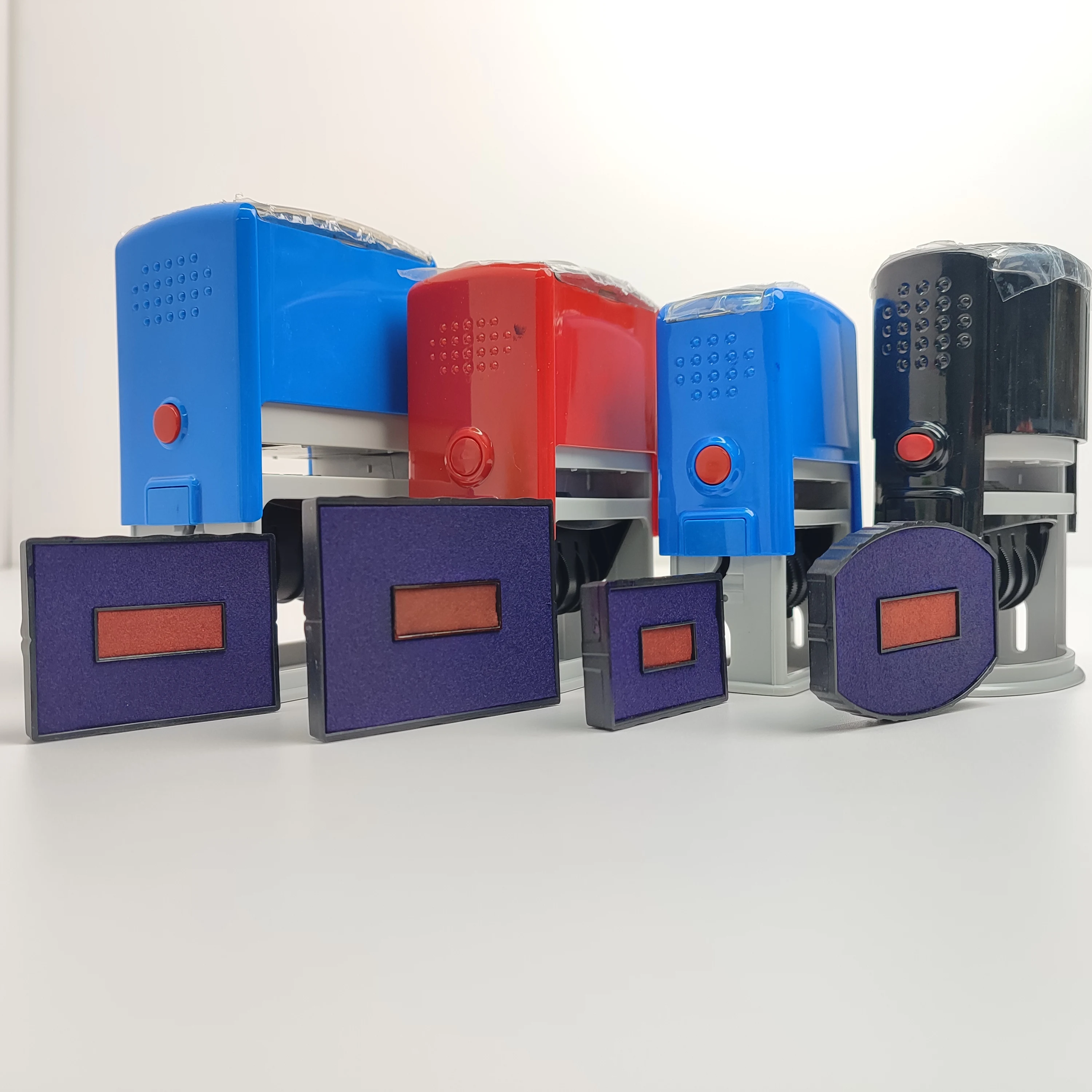 Custom Double Ink Colors Automatic Rubber Dater Personalized Stamp