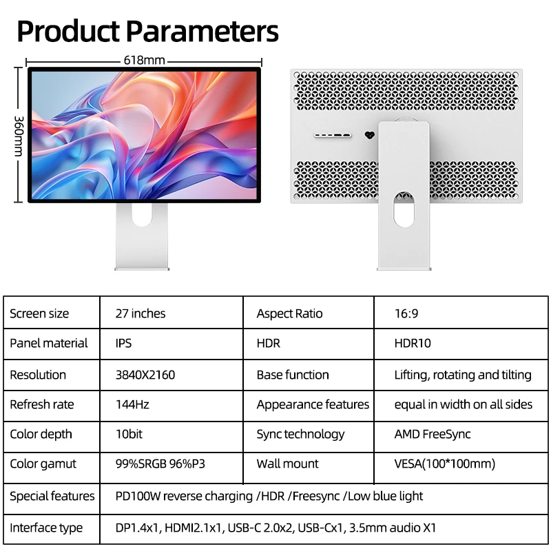 27 Inch 1440P IPS Monitor with HDR & 5ms Response Time