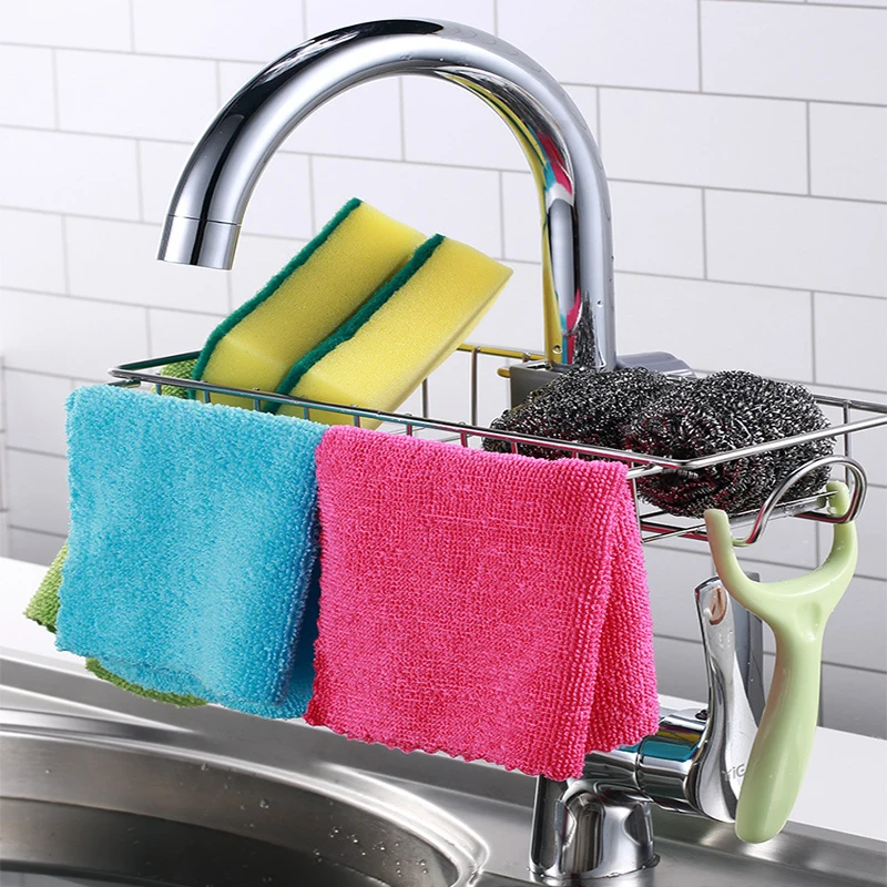 Sink Caddy Sponge Holder Sink Sponge Organizer, UNIKON 2 Pack