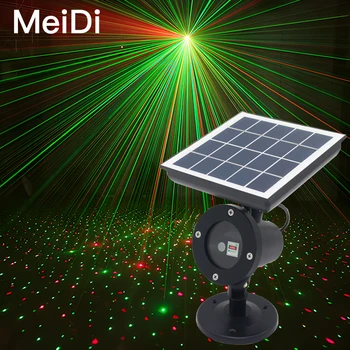 Christmas Star Laser projector spotlights Outdoor solar panels landscape garden lawn lights