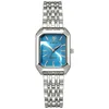 silver with blue face