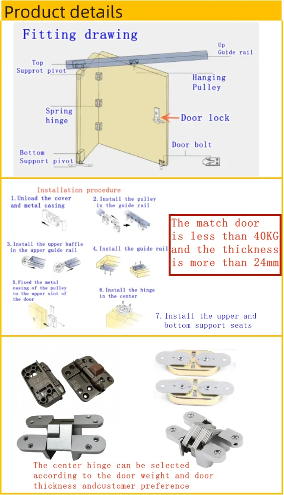 Custom Pvc Sectional Doluble Sliding Folding Shower Door Hardware Kit ...