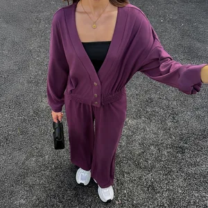 Clothing Manufacturer New Women's Wear Vacation Long-sleeved Top Straight Long Pants Ladies' Set Leisure Women's Clothing