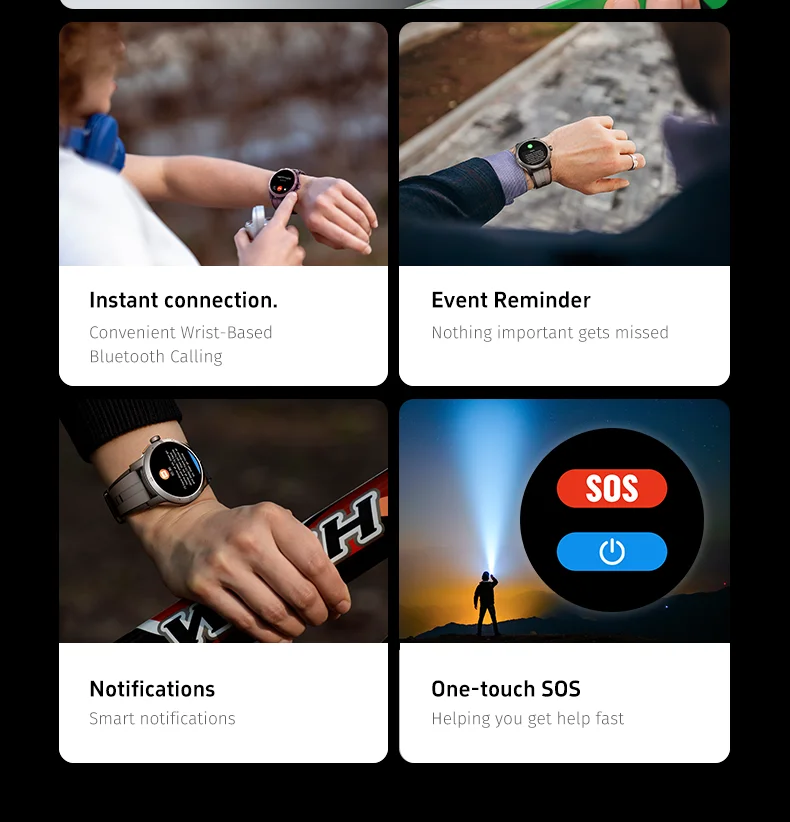 GTR5 AI Smart Watch Android OS AMOLED Screen 24-Hour Sleep Heart Rate Monitoring Exercise Analysis IP68 Silicone Alarm Clock