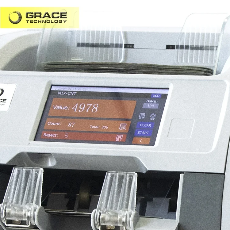 GRACE 15 Years Focus on Banking Equipment Money Counter Machine Bank Note Counting Bill for