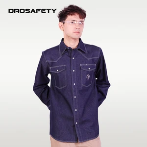 Custom Flame Retardant Welding Mining Oil Refinery Workwear Uniform Insulated Long Sleeved Shirt