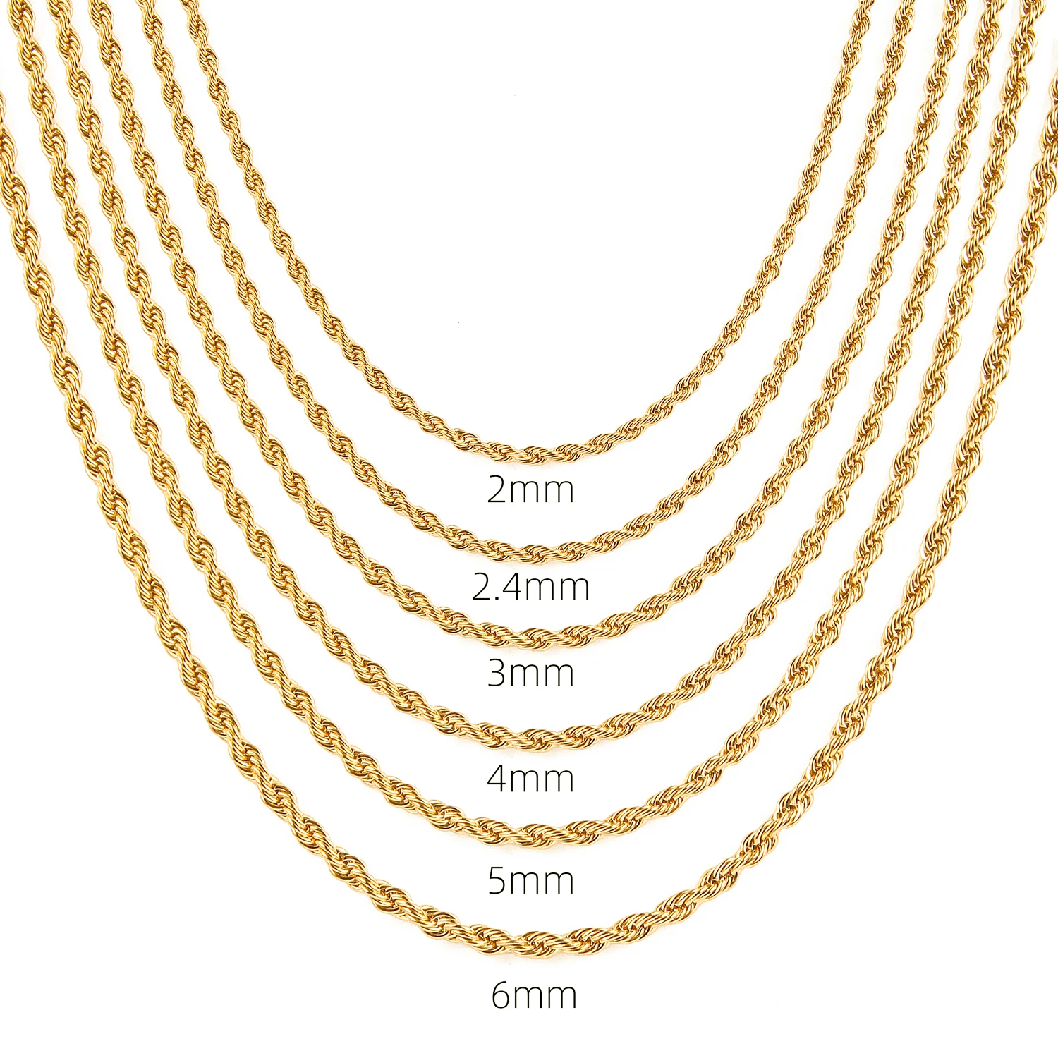 Wholesale Women 18K Gold Plated Stainless Steel Chains