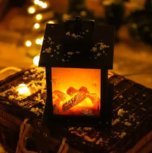 Новинка 2022 светодиодный светильник с имитацией пламени карбоновые огни для дома камин Рождественское украшение портативный