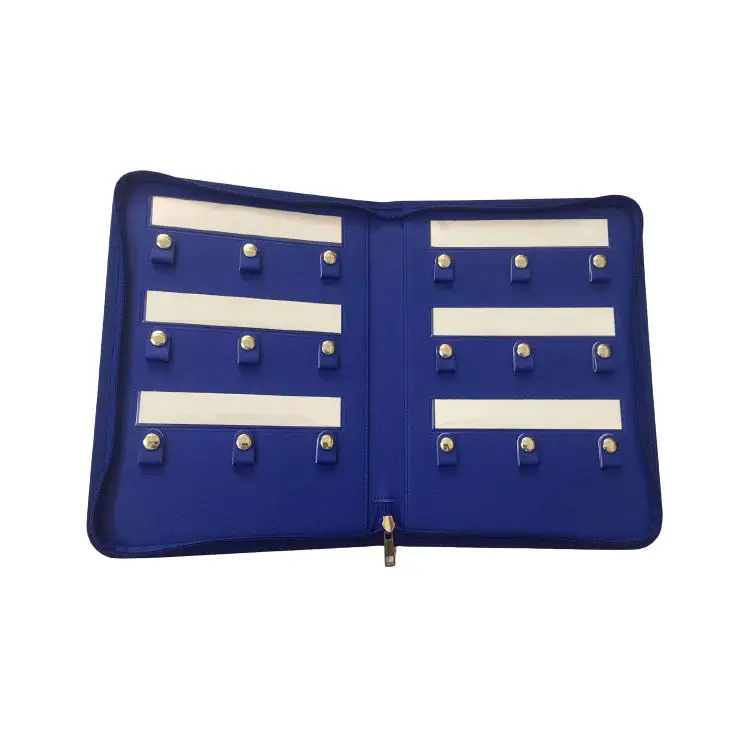 Fashion Durable Pu Leather Key Chain Ring Business Credit Card Holder Bag Pouch Organizer Wallet_voghion.com