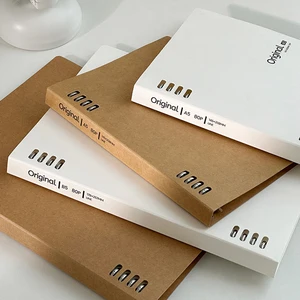 Custom Gift Stickers A5 B5 Loose-leaf Binder Retro Blank Leather Journal Notebook Diary for Students