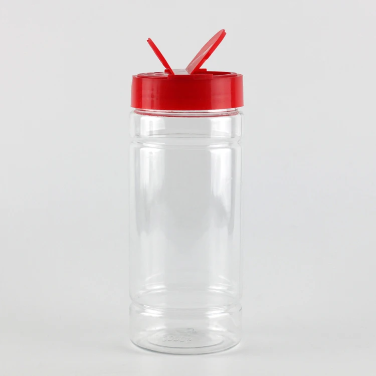 Wholesale 500ml empty plastic spice jar pet plastic pepper spice
