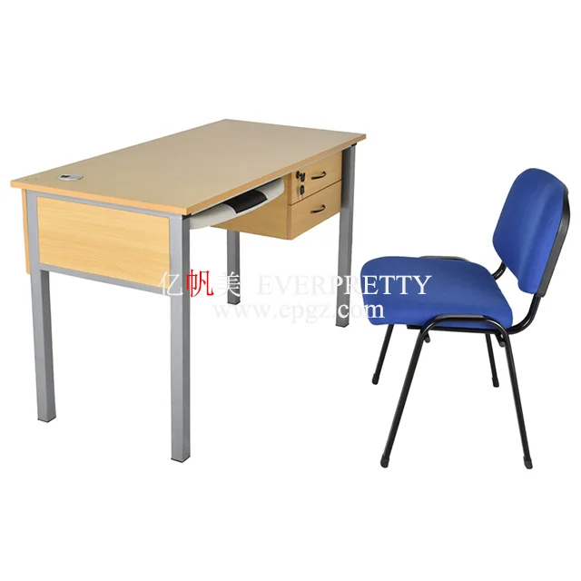 Popular Classroom Furniture Teacher Desk Chair Sets With Two Drawers ...