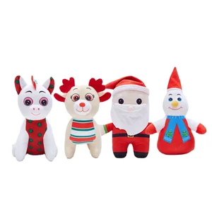 Christmas Soft Toys Home Decoration Kids Gift Reindeer Snowman Santa Claus Plush Stuffed Toys