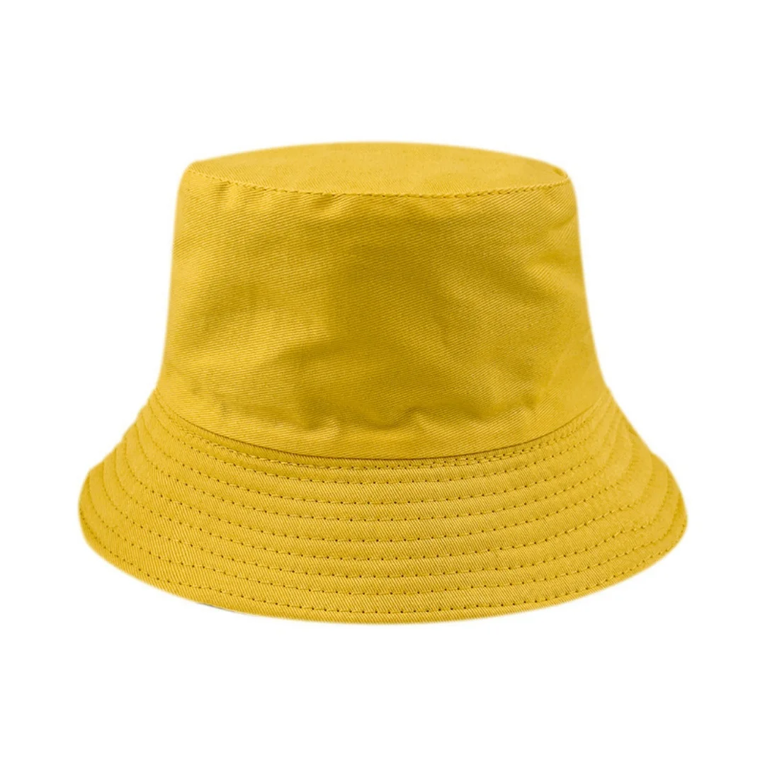Basic Bucket Hat Simple Solid Color Design Comfortable Breathable Sun Shade Daily Leisure Outdoor Universal