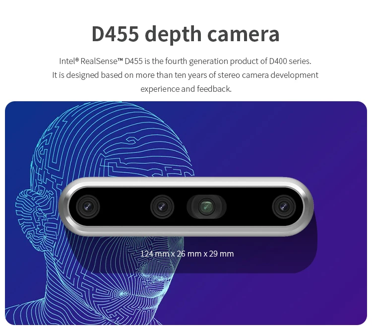 High-resolution Image Sensor Intel Realsense Depth Camera D435i D455 ...