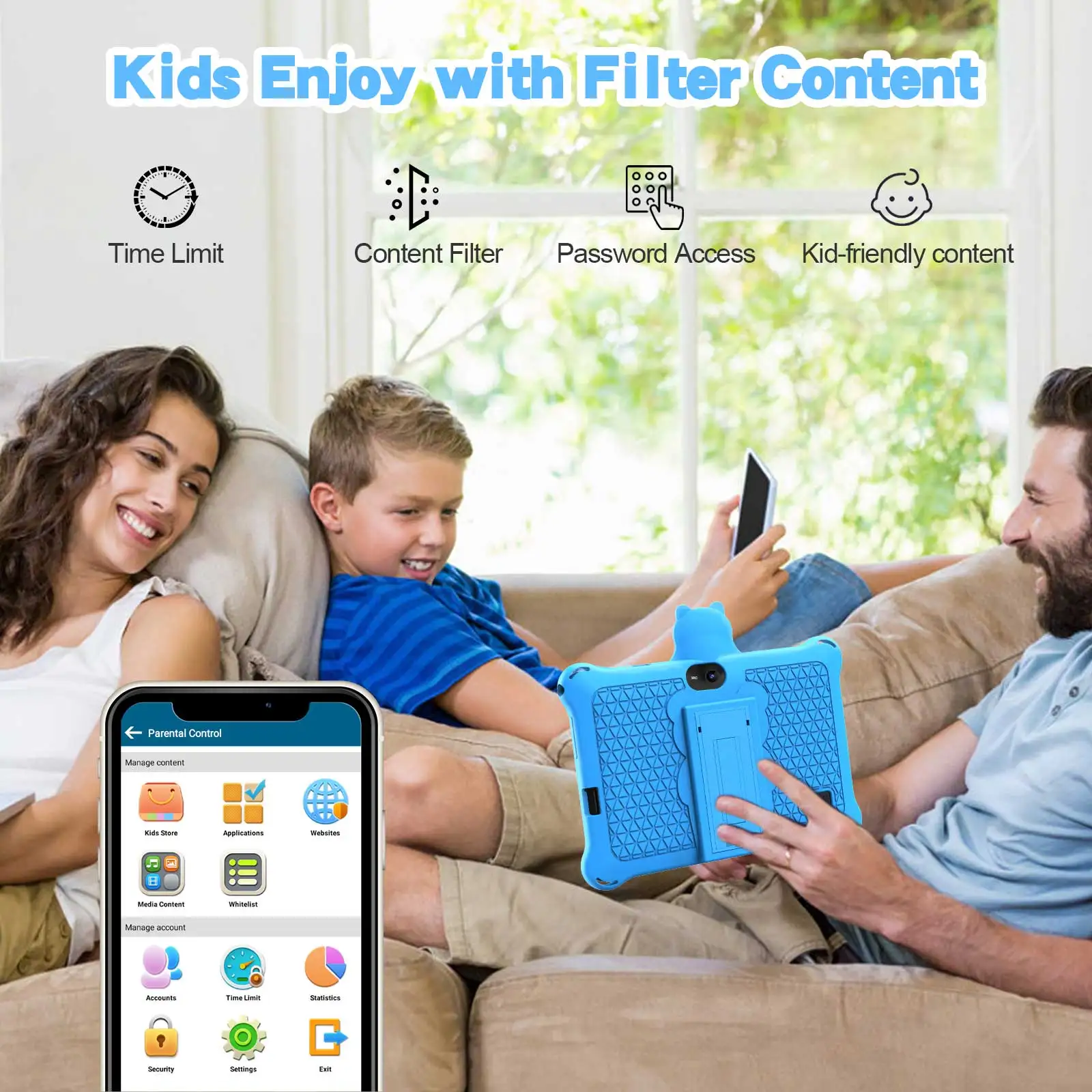 Pritom Silicone Cover Case for Children's Tablet PC K7 PRO