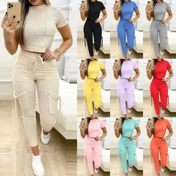 Plus Size Women's Clothing Summer Loungewear 2 Piece Set Women Casual