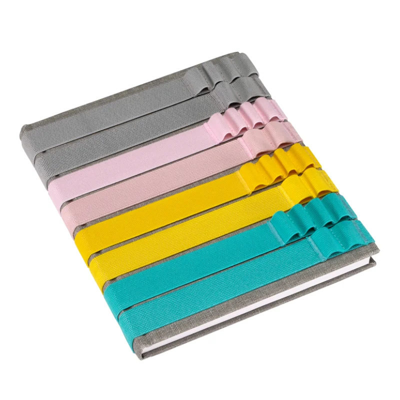 Portapenne Autoadesivo In Pelle - 5 Pezzi Colorati Per Quaderni, Diari E Taccuini, Elastico - Foto 10