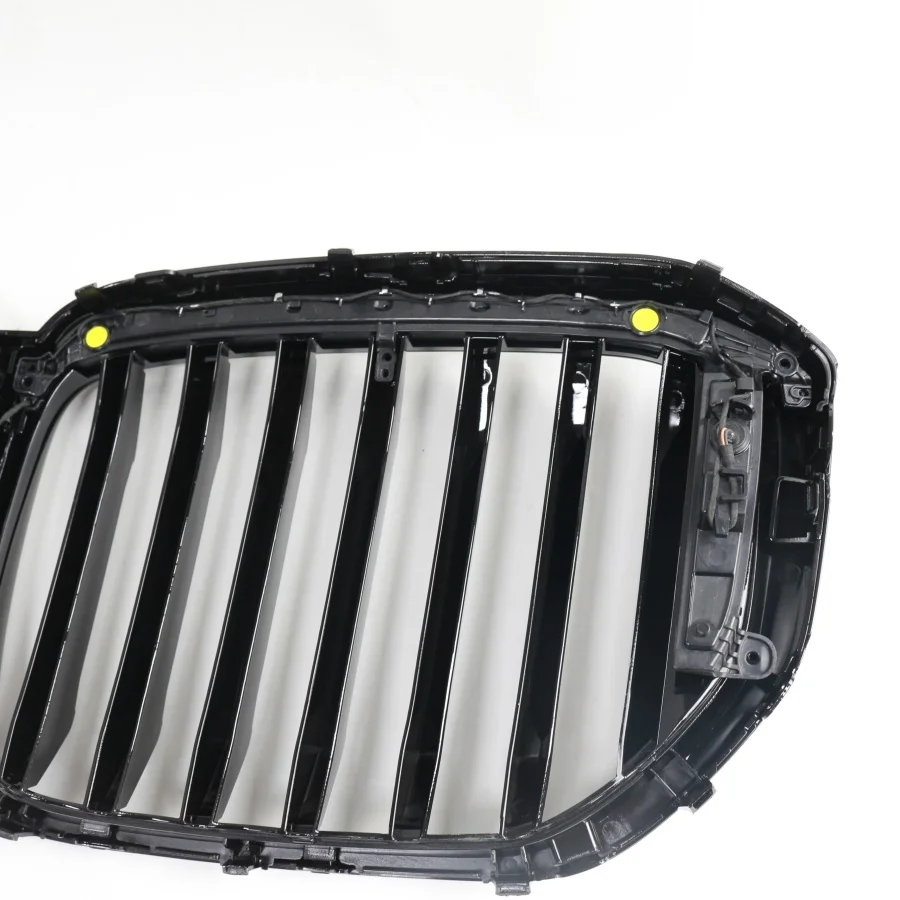product tiypeor car double slats glossy black kidney center led mesh grille dual line front grille for bmw x5 g05 2019 932-6