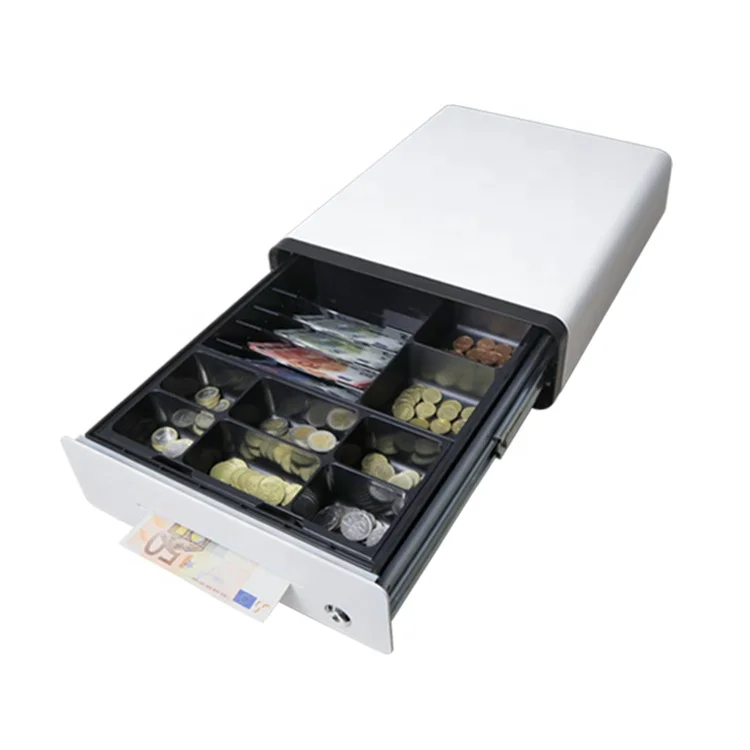 Stylish CX-330 white cash drawer 5 bills 8 coins pos cash drawer euro