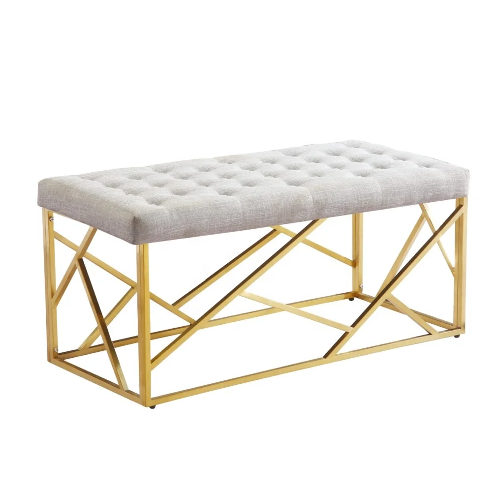 dining bench gold