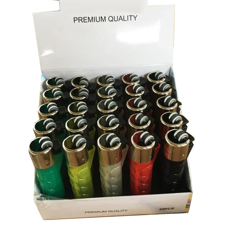 Adult Cheap Disposable Five Color Slim Plastic Flint Cigarette Lighter