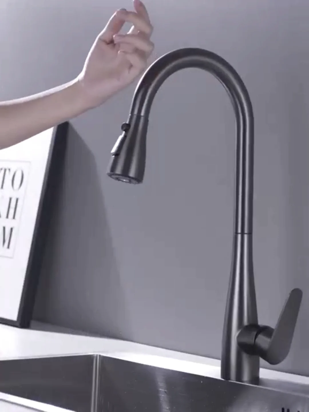 New Design Single Hole Smart Touch Kitchen Faucet 304 Stainless Steel