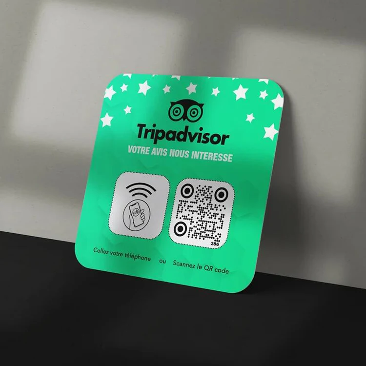Google Review NFC Plate Sign with QR Code