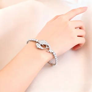 Diamond Zircon Fashion Chain & Link Bracelets Fish Whale Pattern Copper Brass Jewelry Fancy Jewellery for Ladies Women Gift
