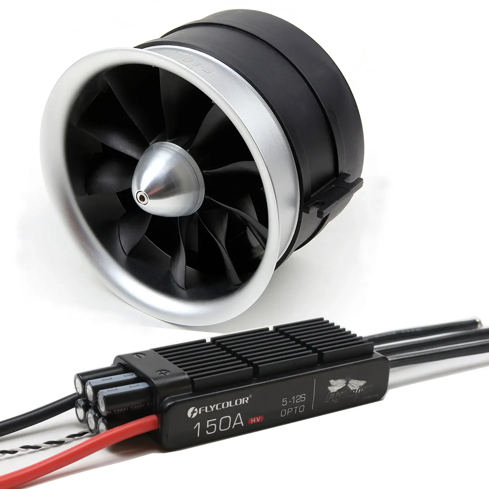 120mm EDF With 150A ESC Semimetallic-Electric Ducted Fan 12S 640KV 8.6kg Thrust for RC Airplane
