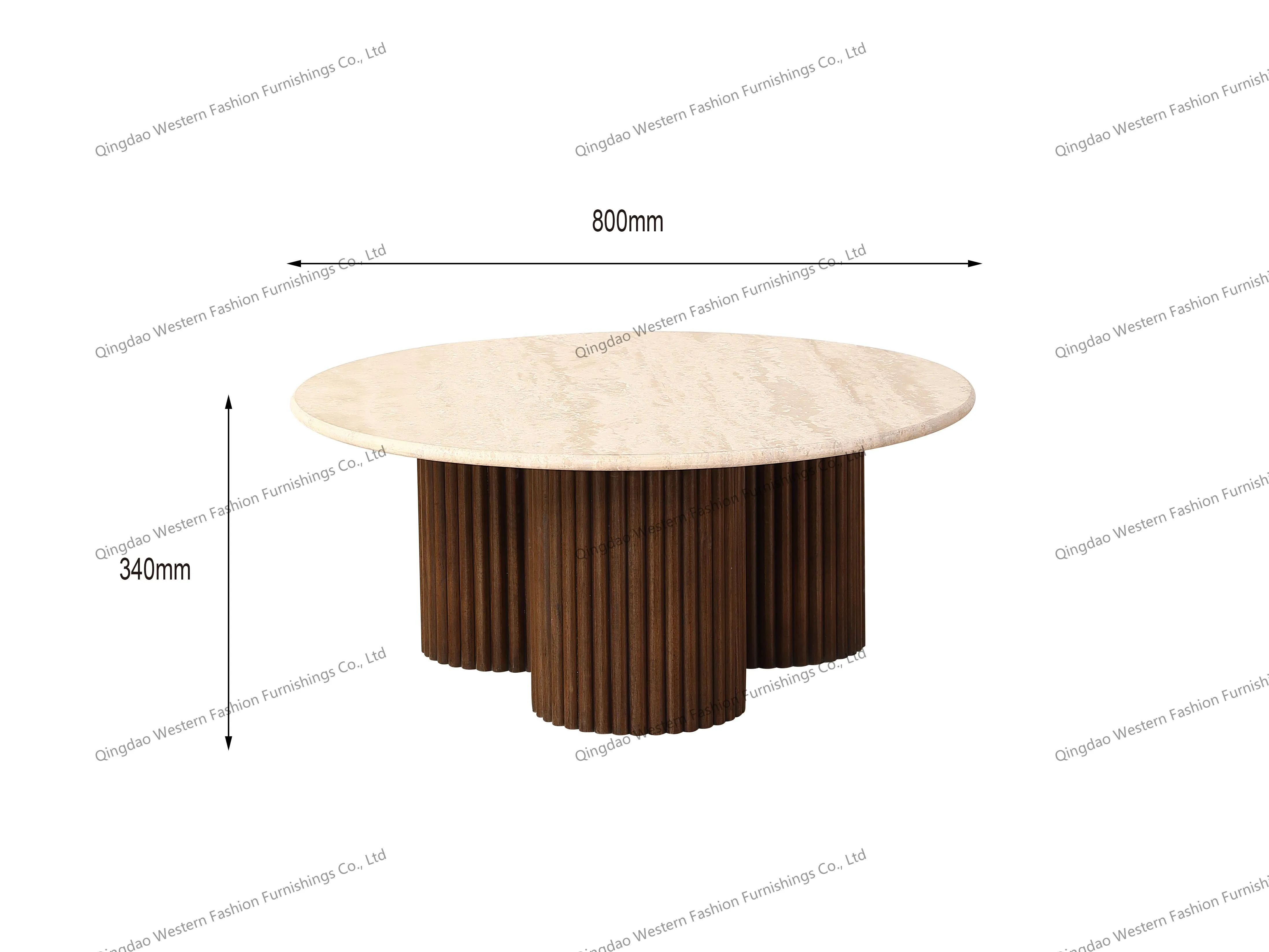 Mid-Century Modern Coffee Table Modern Travertine Stone Coffee Table and Coffee Stand Set for Home
