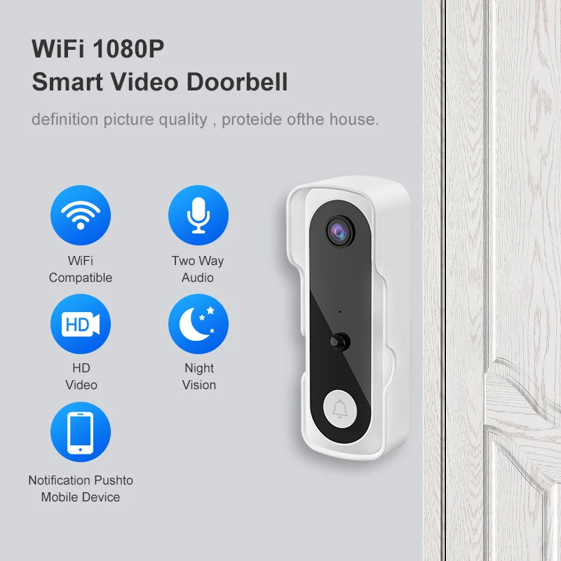 Video Intercom System Wireless Door Bell Tuya IP Video Door Phone For Home Apartment Touch Screen RFID Card Remote Unlock ,Weather Resistant