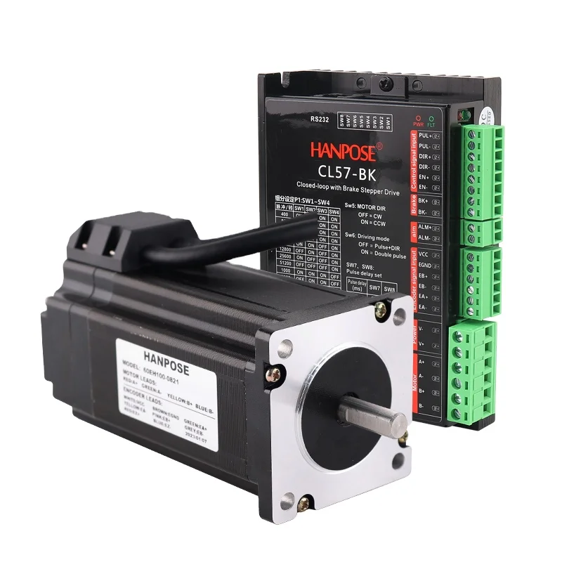 Hanpose Hybrid Stepper Motor Driver 4.0a 2.8n.M 60EH56/76/85/100+CL57-BK Nema24 Stepper Motor for 3d Printer 60 Closed Loop