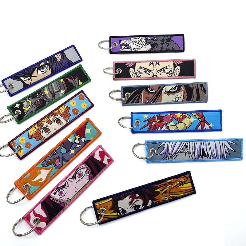 Yyx Stock Cartoon Keychain Fabric Keychain Woven Key Chain Luggage Tag ...