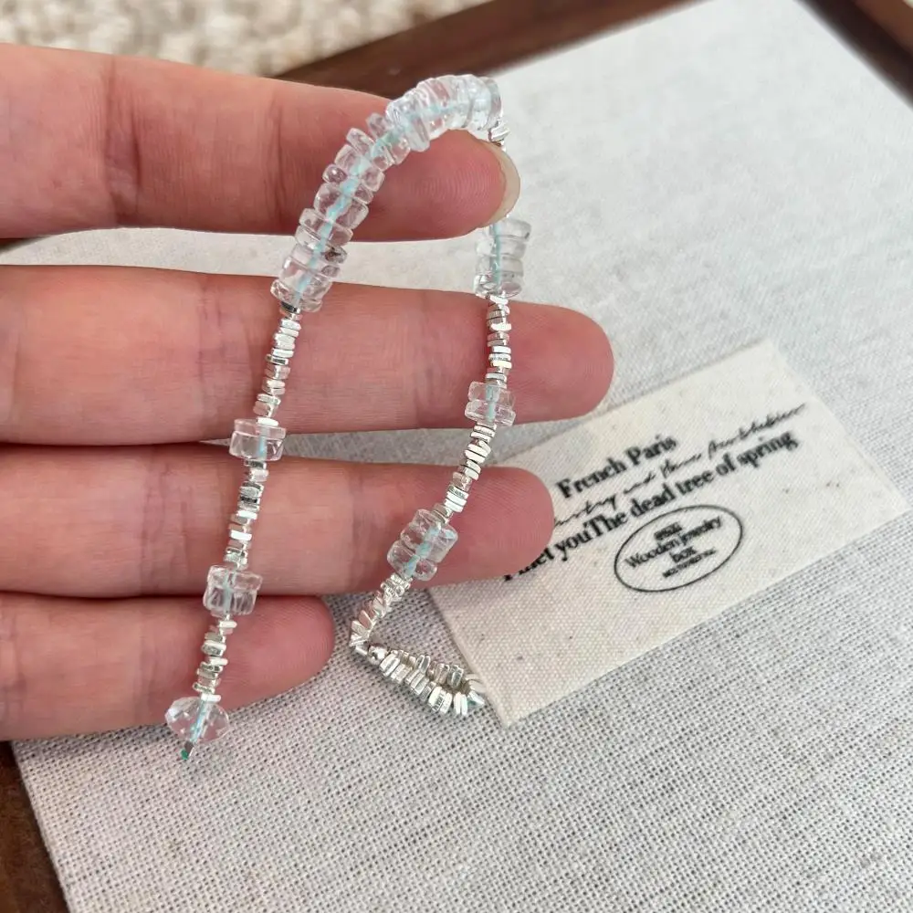KAKODIY Summer Casual 925 Sterling Silver Jewelry Transparent Natural Topaz Bead Chain Bracelet detail 7