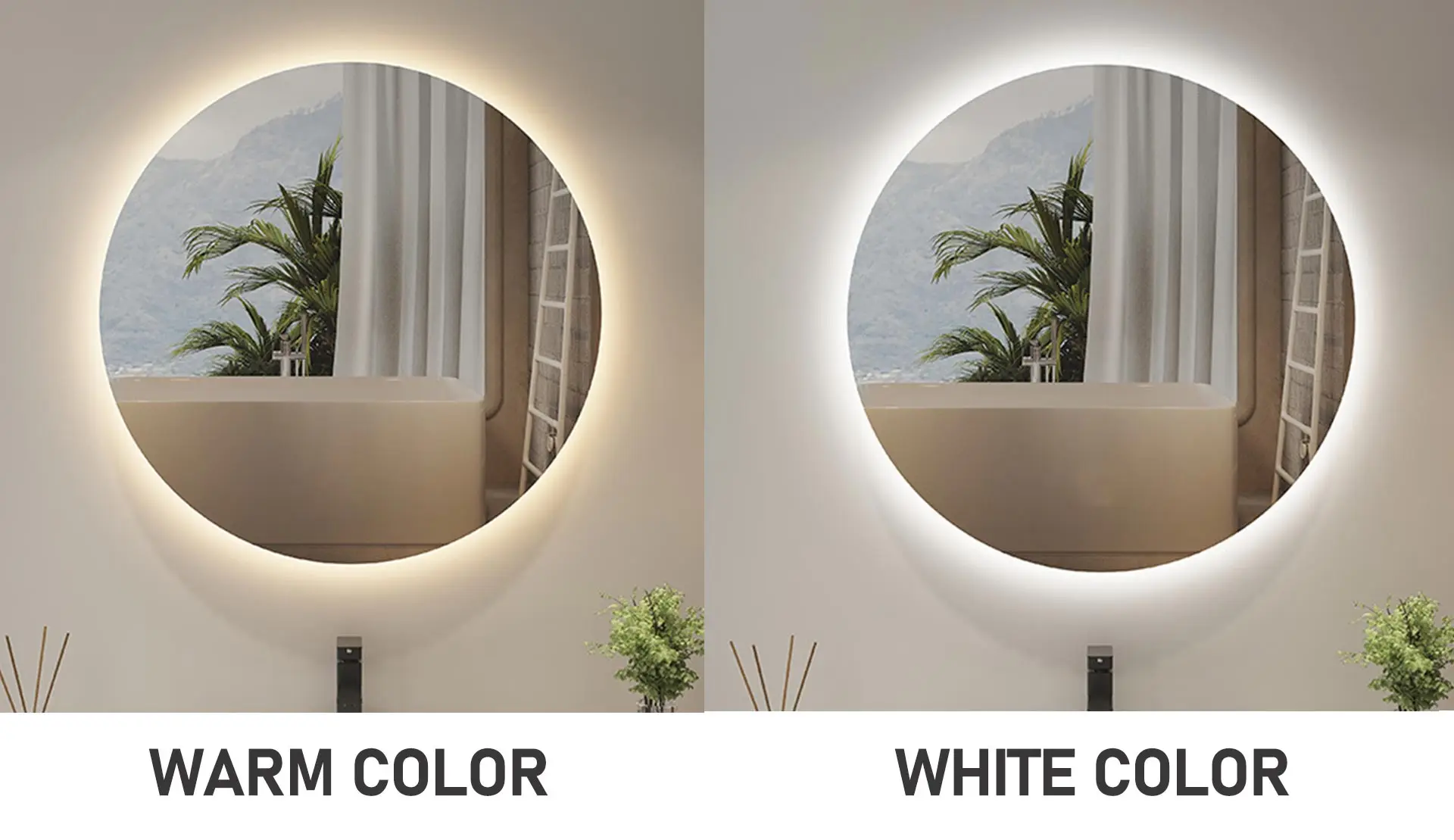 Водонепроницаемое светодиодное зеркало для