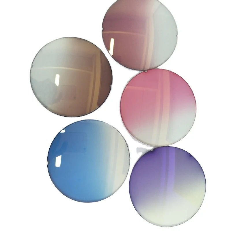 Popular CR39 UV400 HMC EMI Gradient Tinted Color Sunglasses Lens