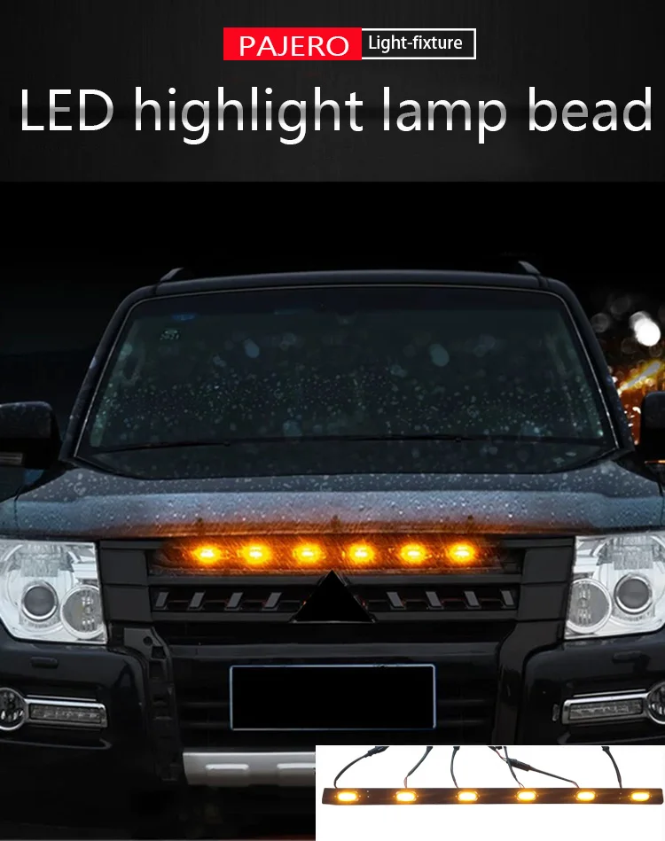 Illuminated Led Light Front Grill Car Accessories Car Front Bumper Hood