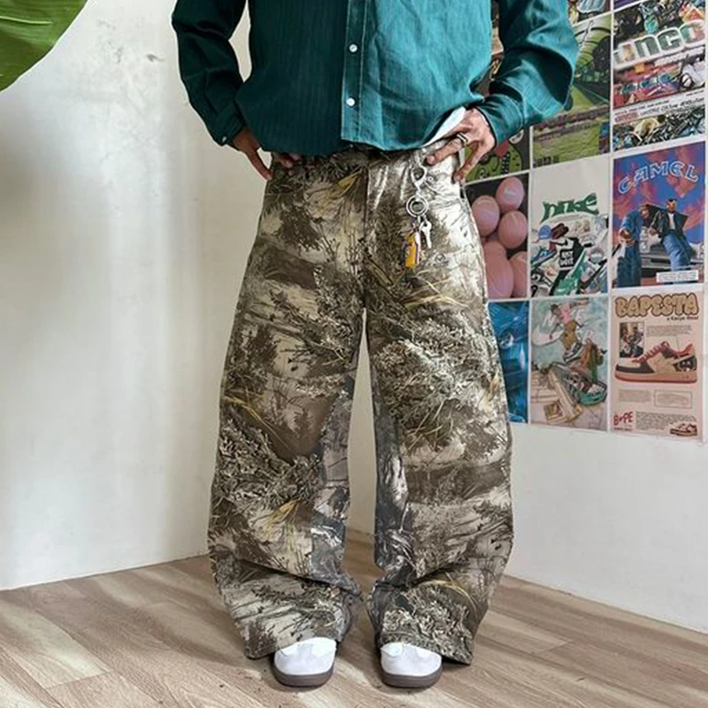 Custom Camo Extra Baggy Cargo Jeans - Real Tree Printing